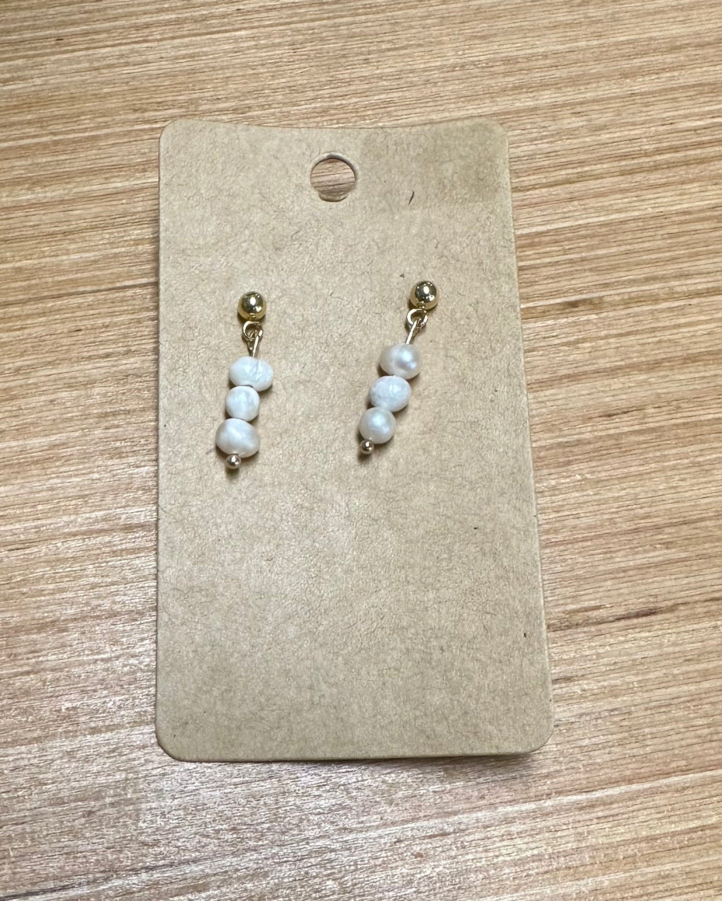 Small Pearl Dangle Earrings