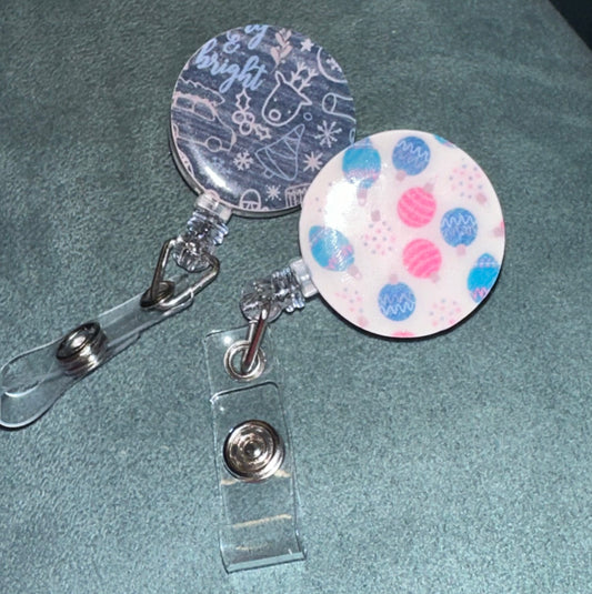 Christmas badge reels