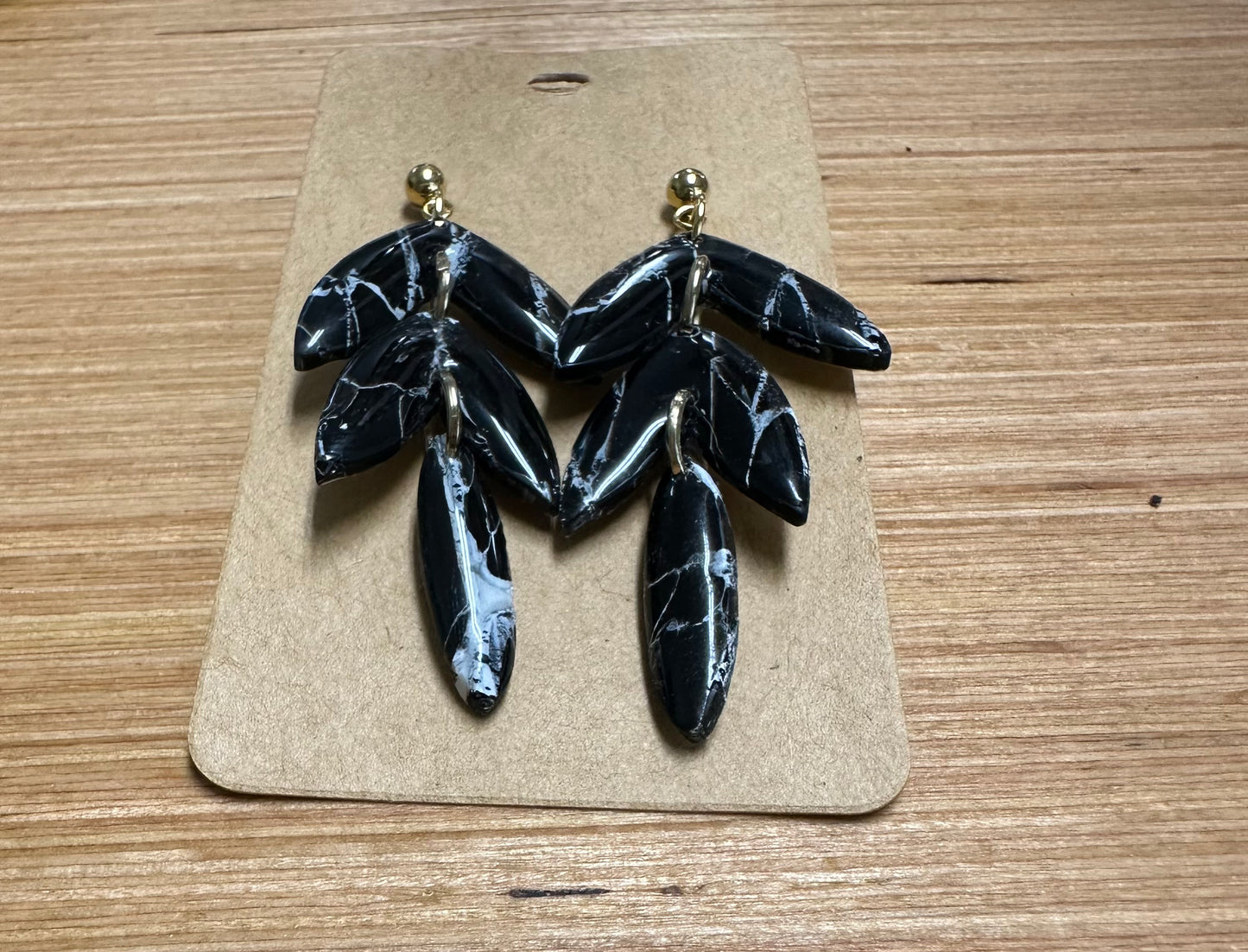 Black Tiered Earrings