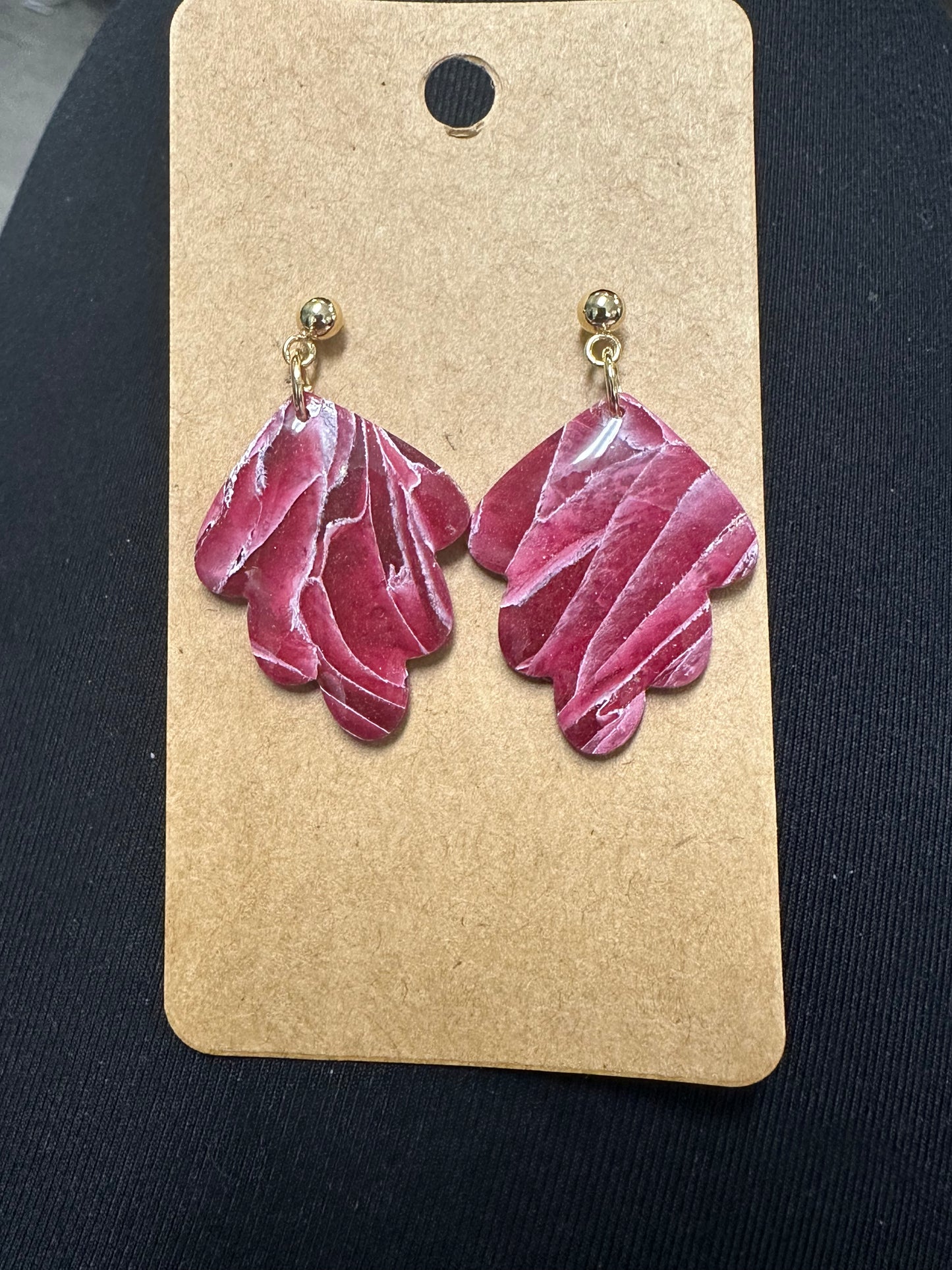 Dangle burgundy earrings