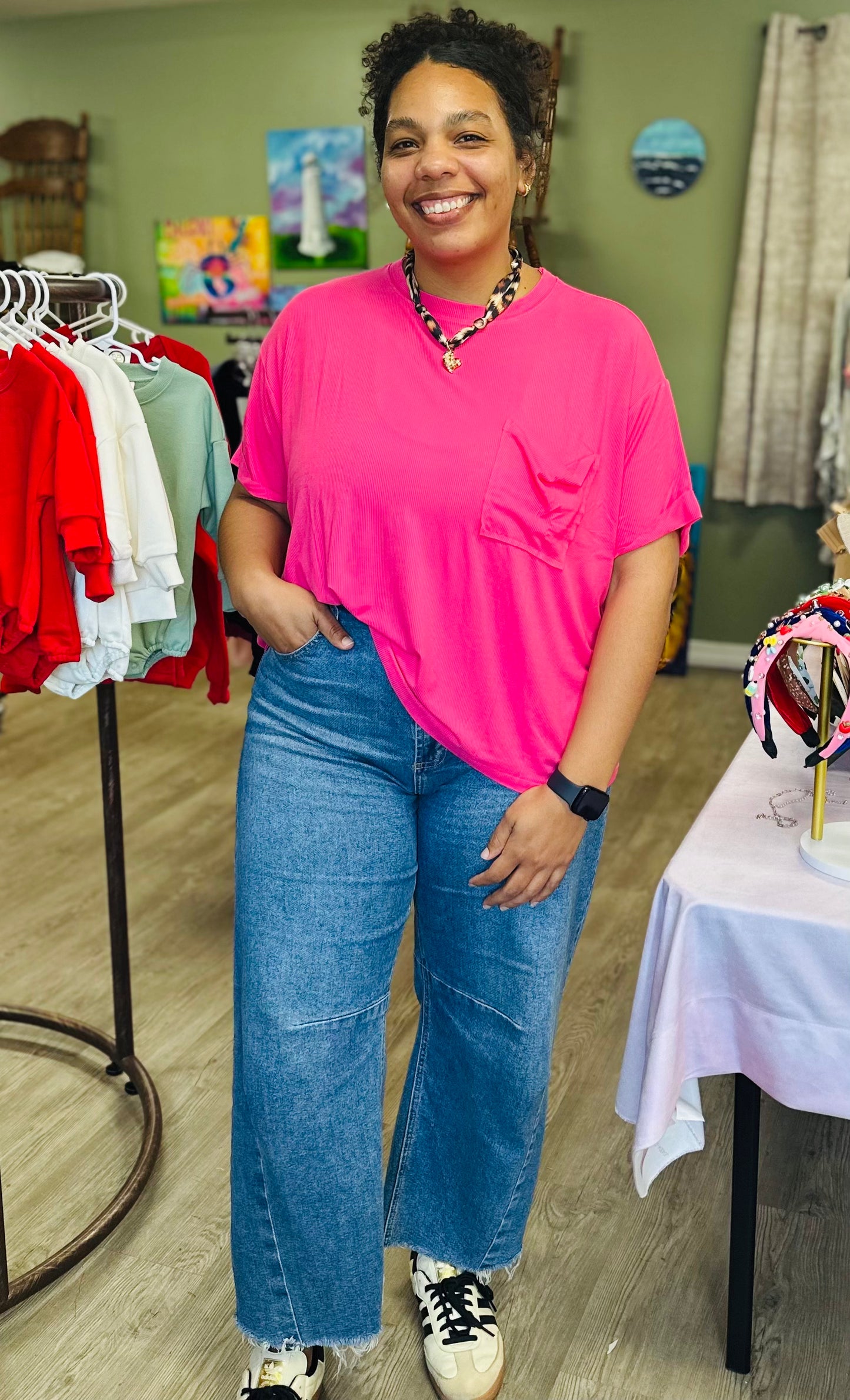 Zenana Oversized Ribbed Top