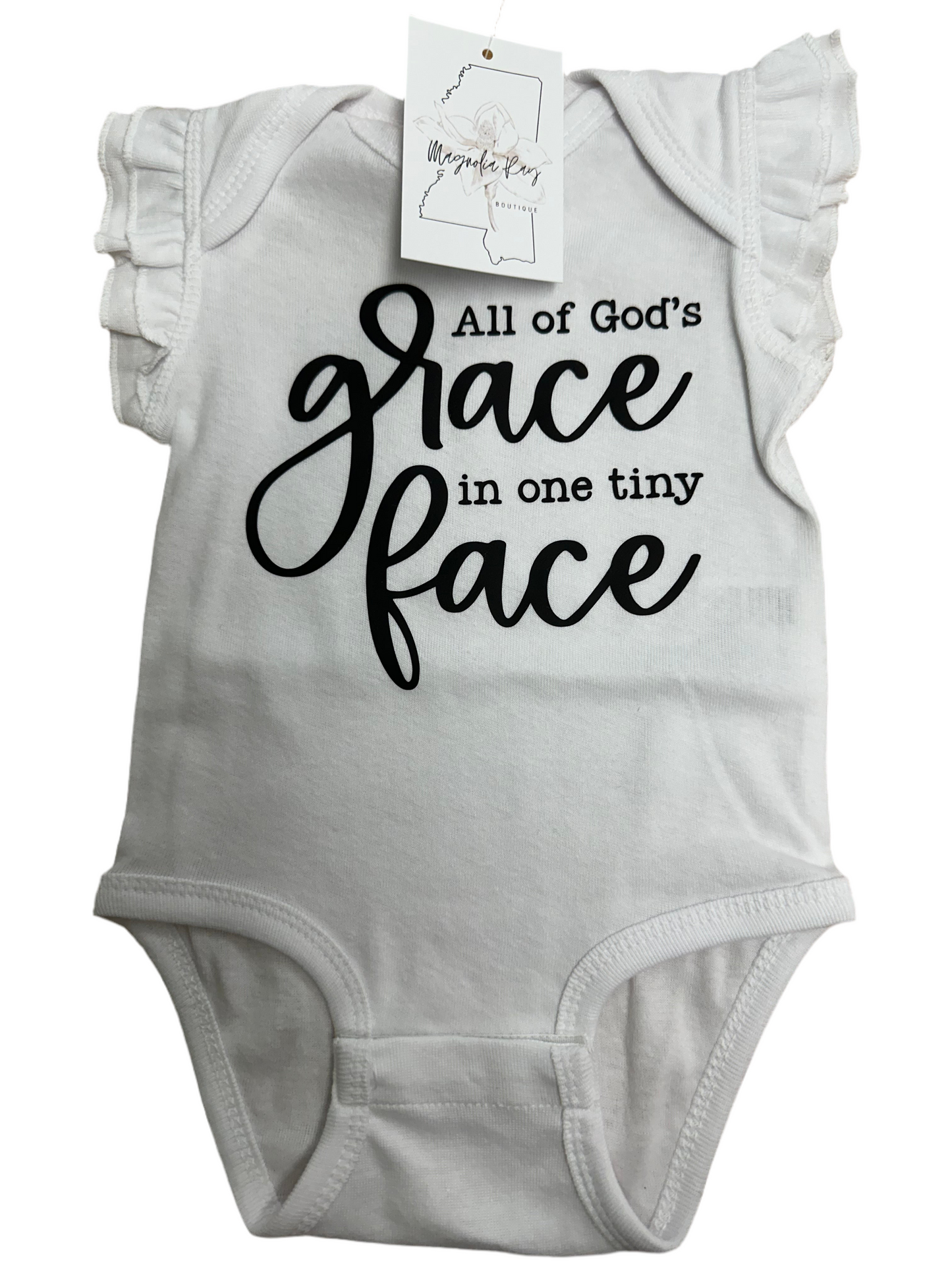 Girls “all of God’s grace” onesie (KC)