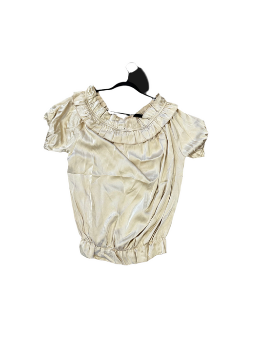 Gold ruffle top