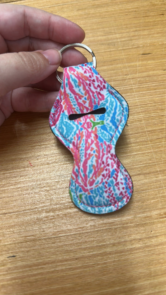 Keychain chapstick holder