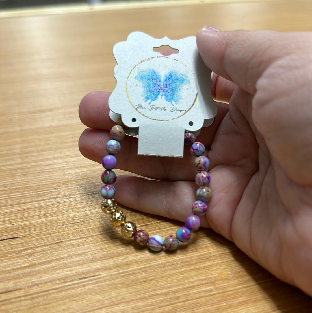 Blue butterfly baby bracelets