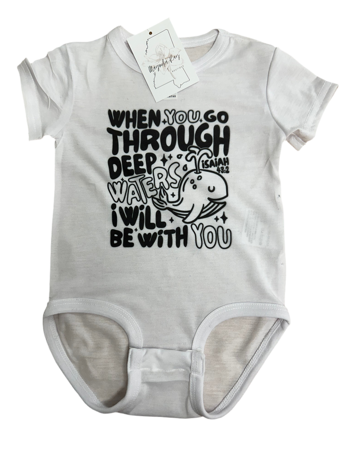 Isiah 43:2 onesie (KC)