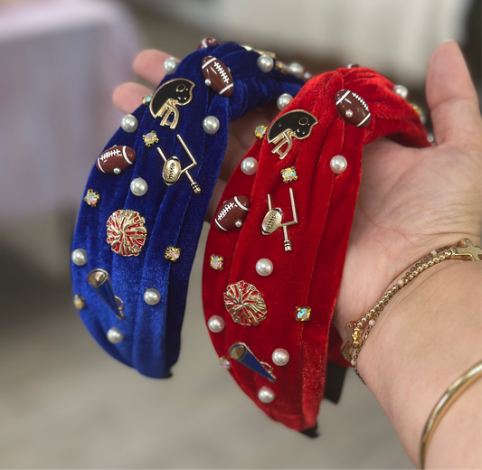 Velvet football headband