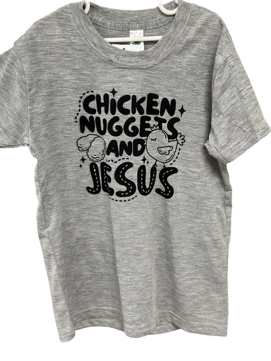 Boys chicken nuggets & Jesus tee