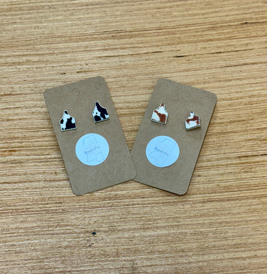 Faux cow hide studs
