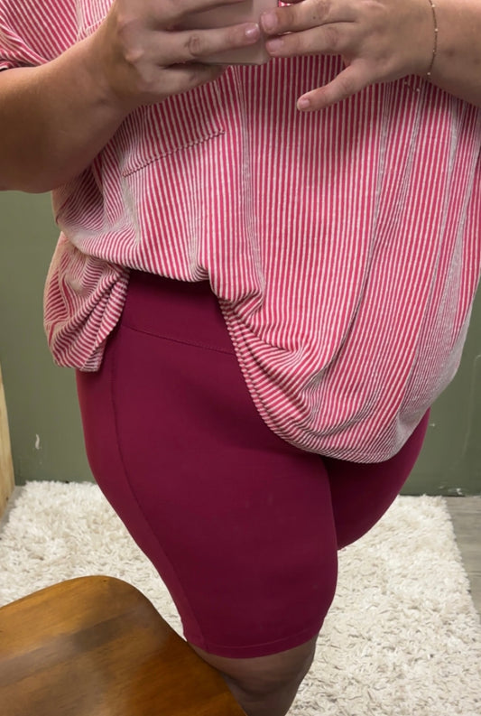 Magenta Biker Shorts