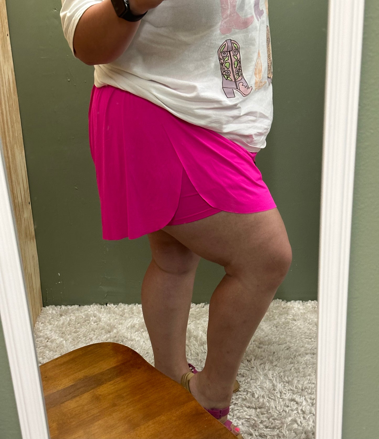 Fuchsia athletic shorts