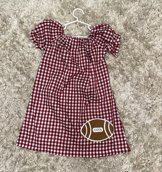 Girls Red and white football dress (HBB)