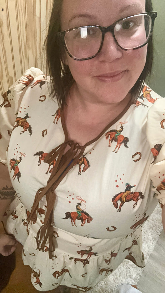 Cowboy & Horseshoes Top