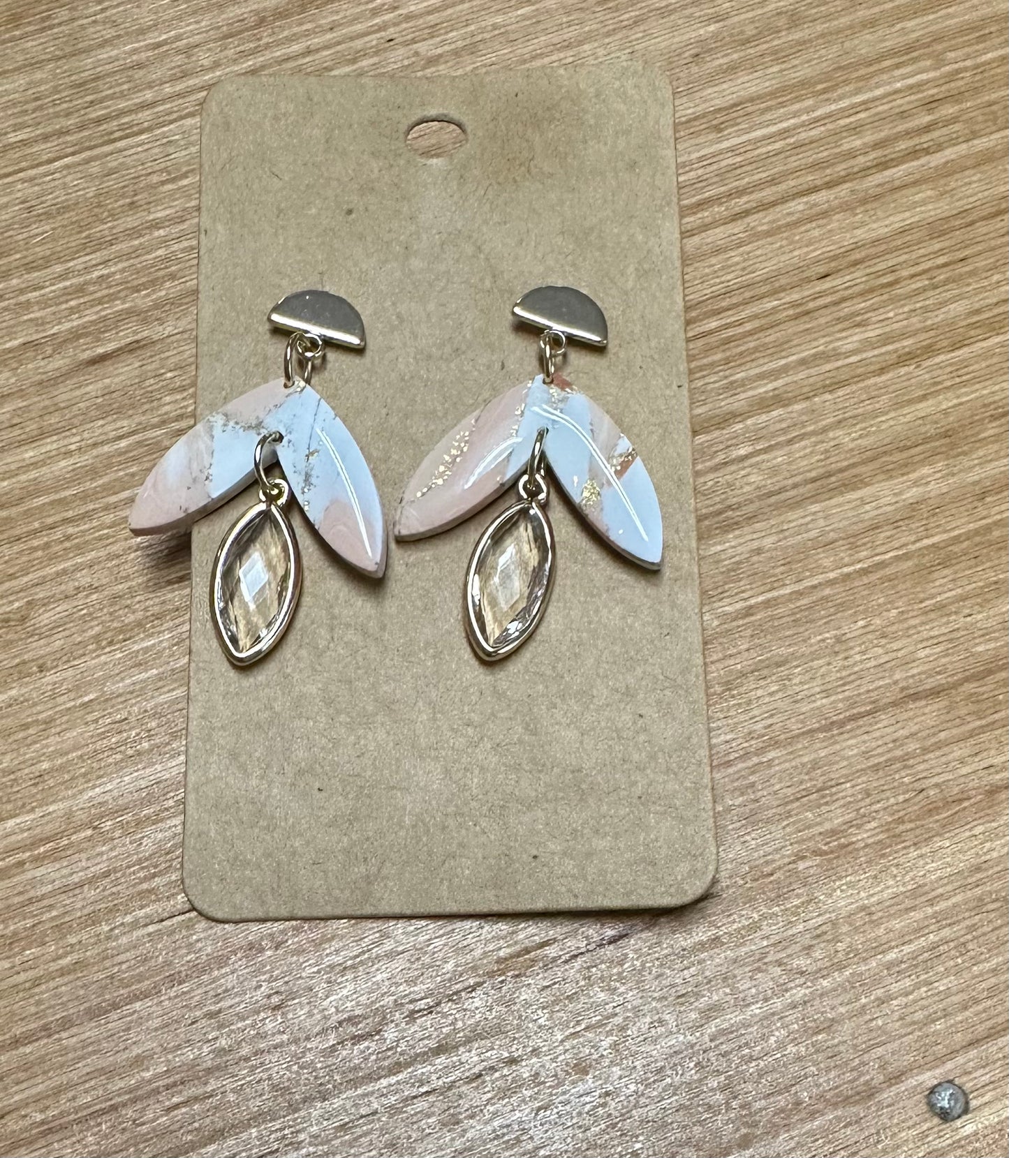 Pink & Gem Earrings (Sadie)