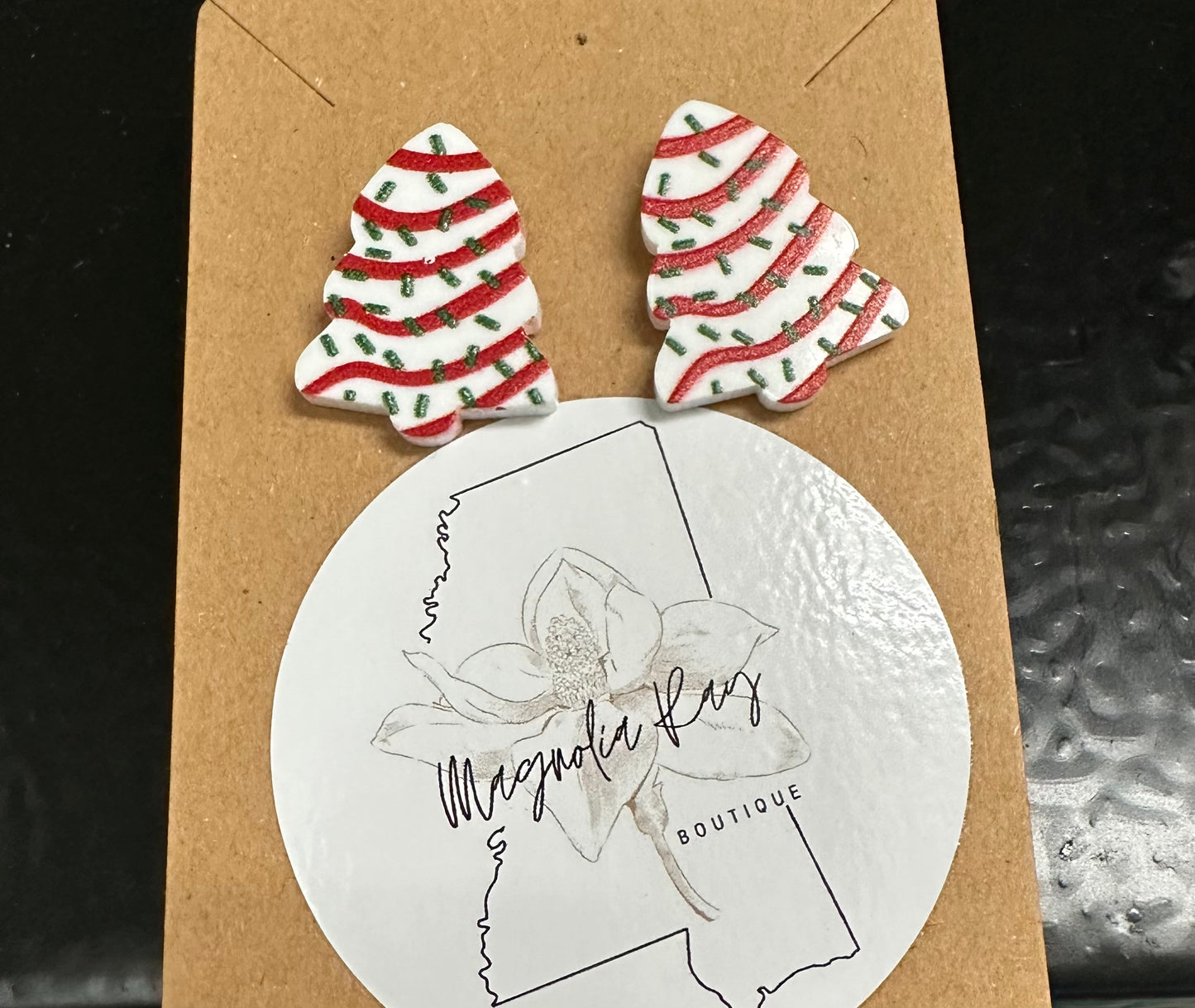 Christmas tree earrings