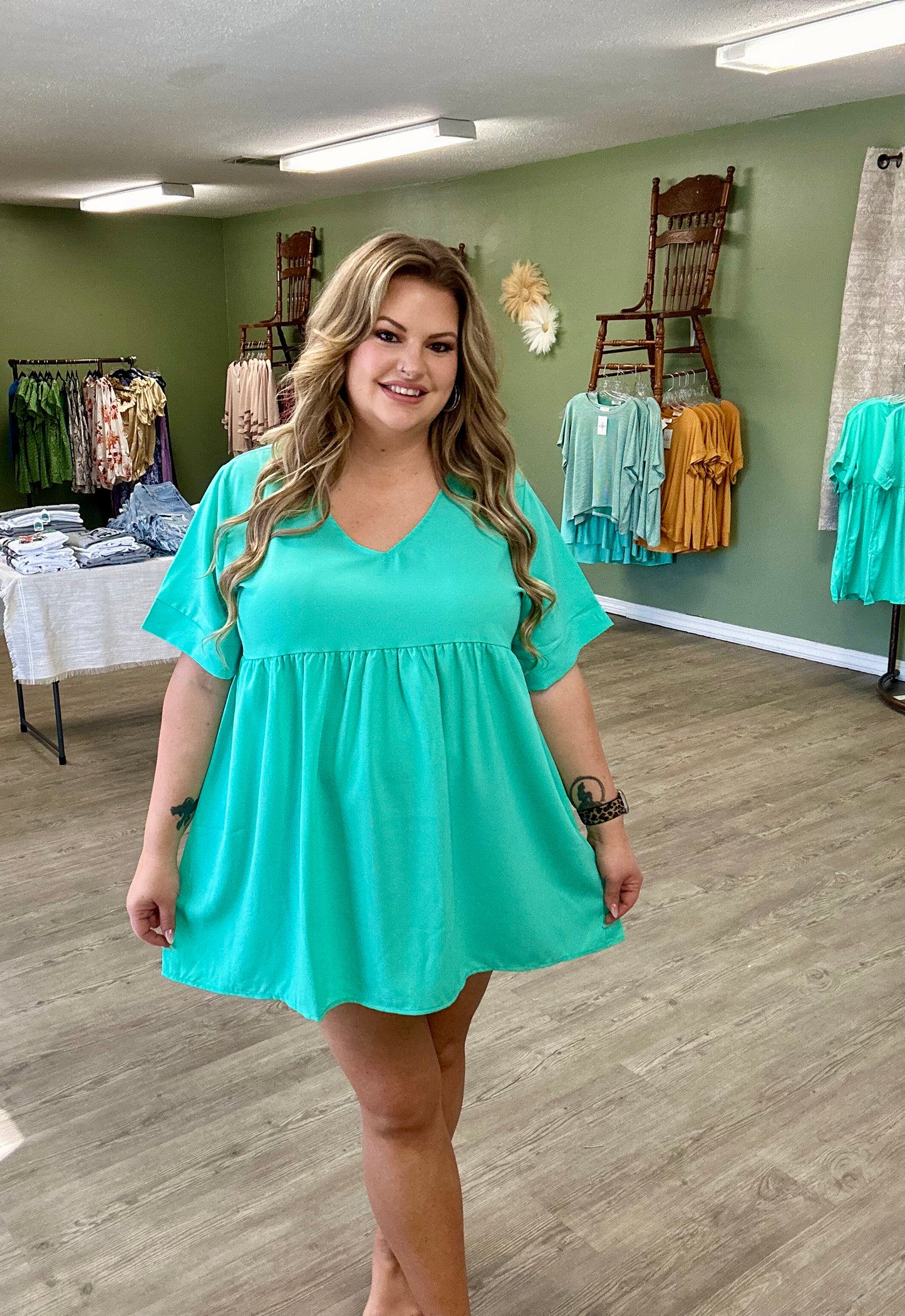 Zenana mint sleeve top