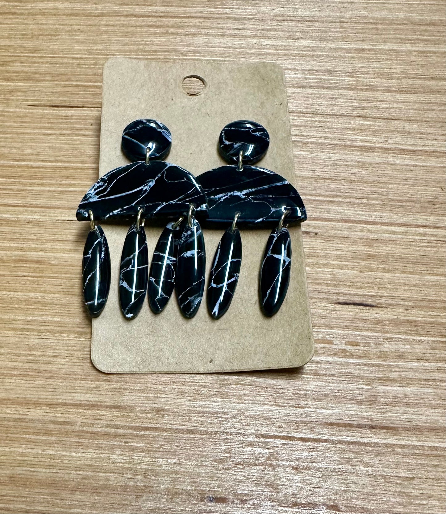 Black Dangle Earrings (Sadie)