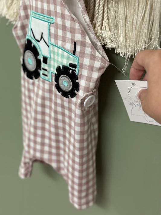 Boys tractor romper