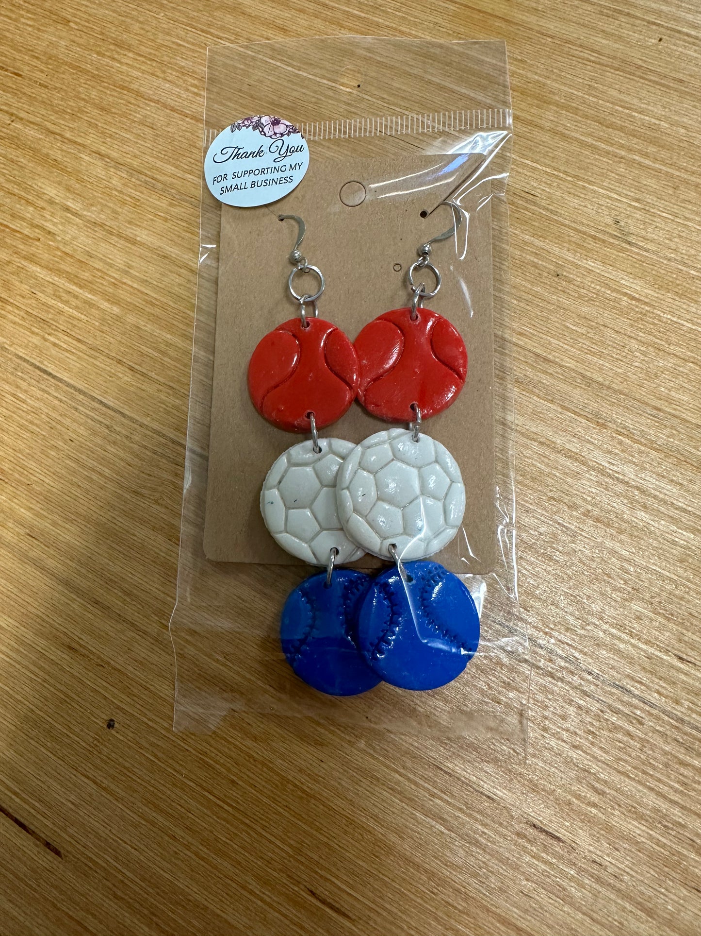 Clay earrings by J