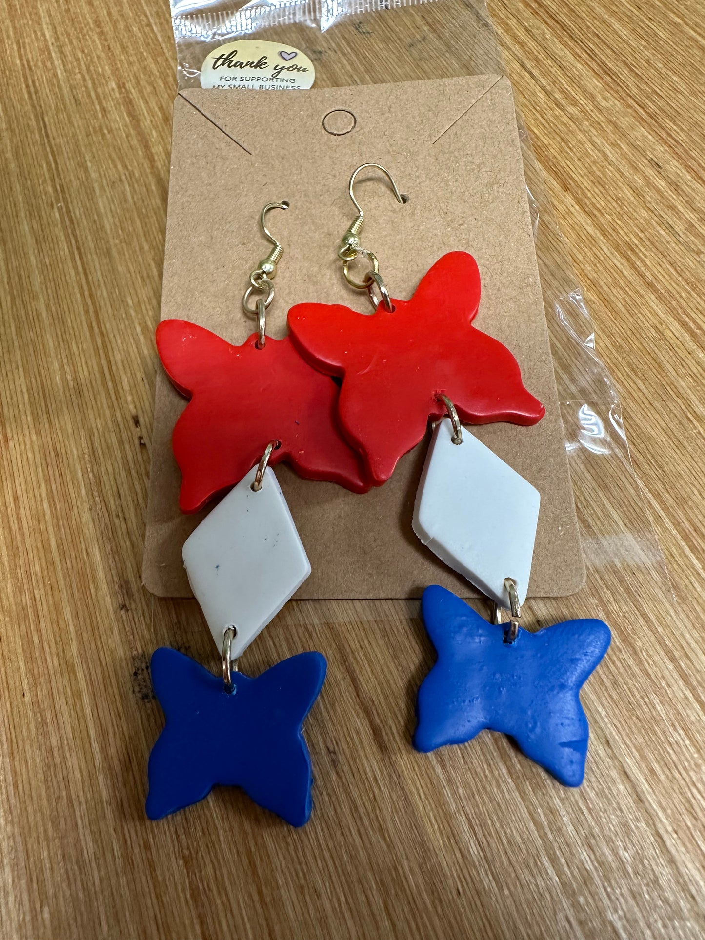 Clay earrings by J