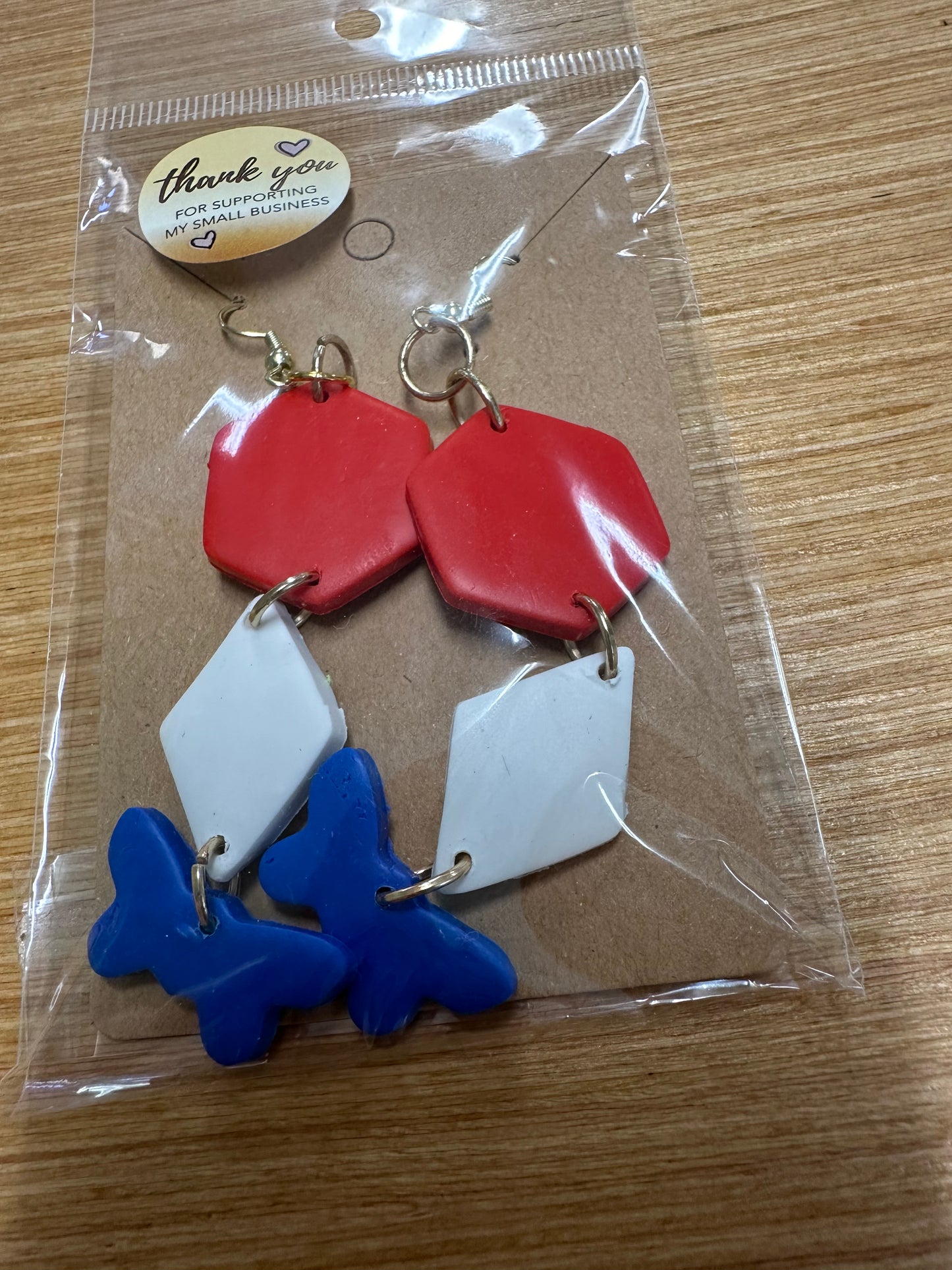 Clay earrings by J