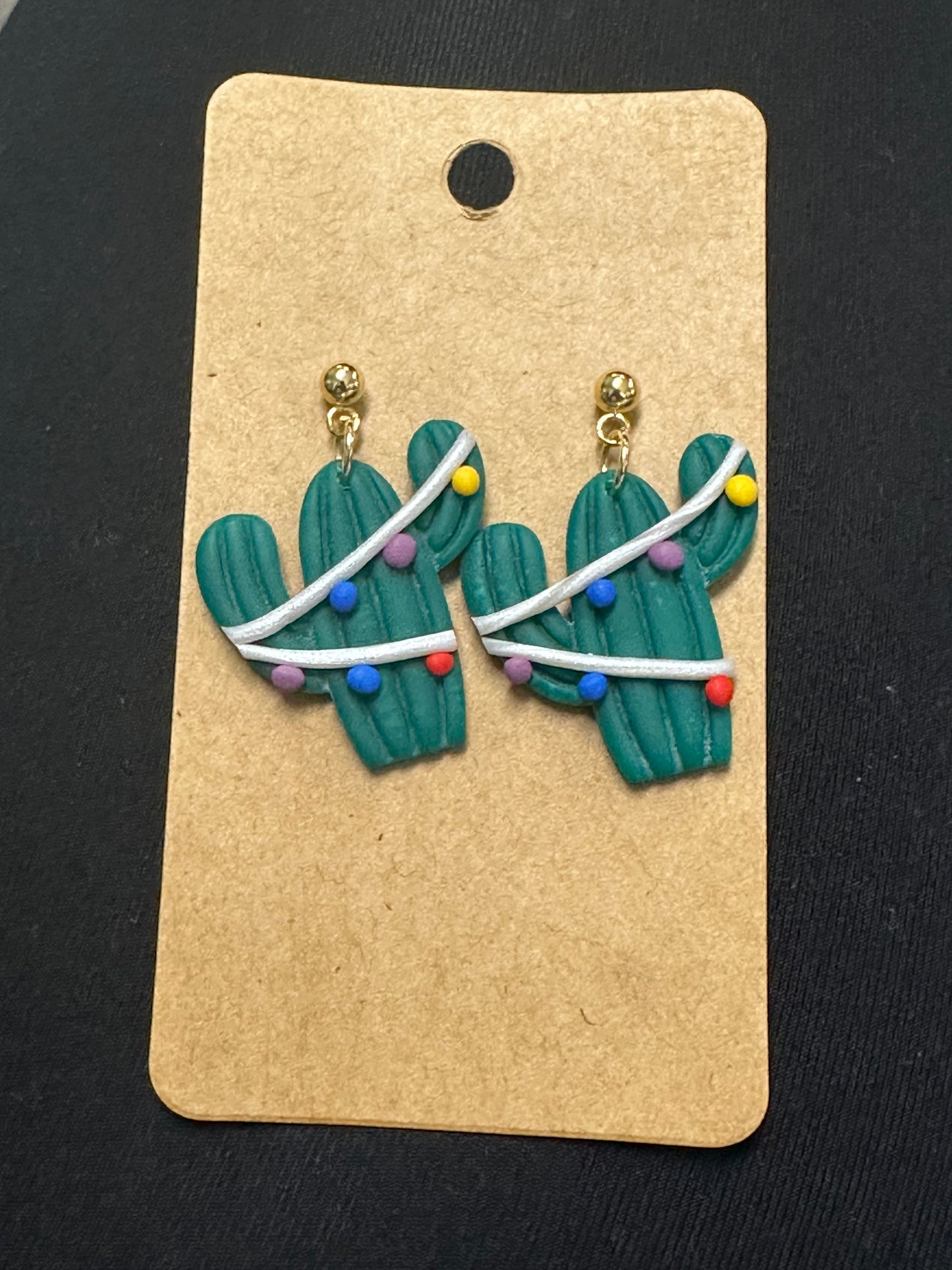 Christmas cactus earrings (Sadie)