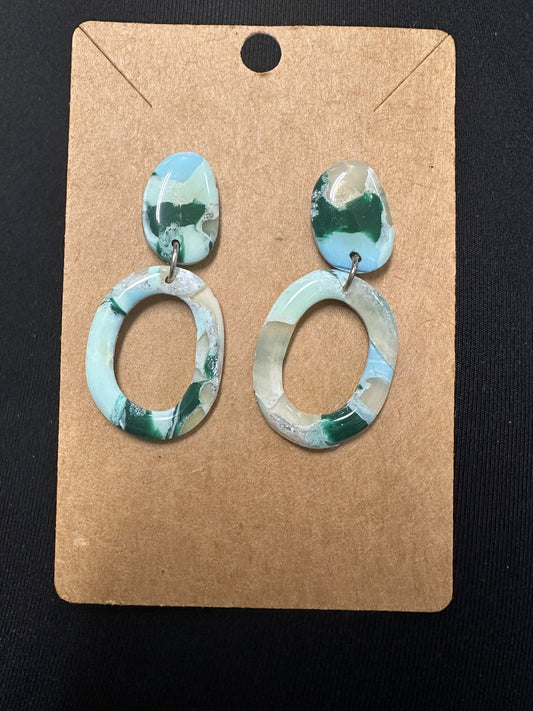 Oval dangle earrings (Sadie)